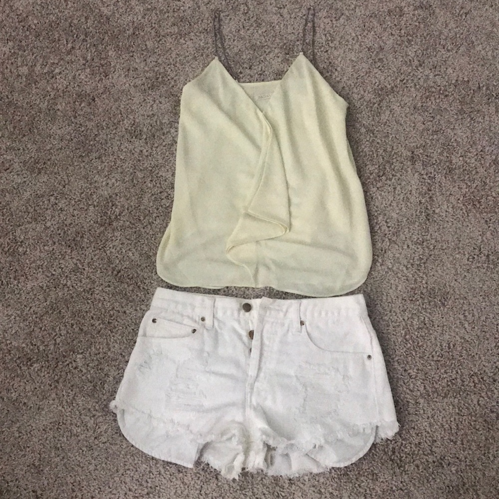 Forever 21 white denim shorts